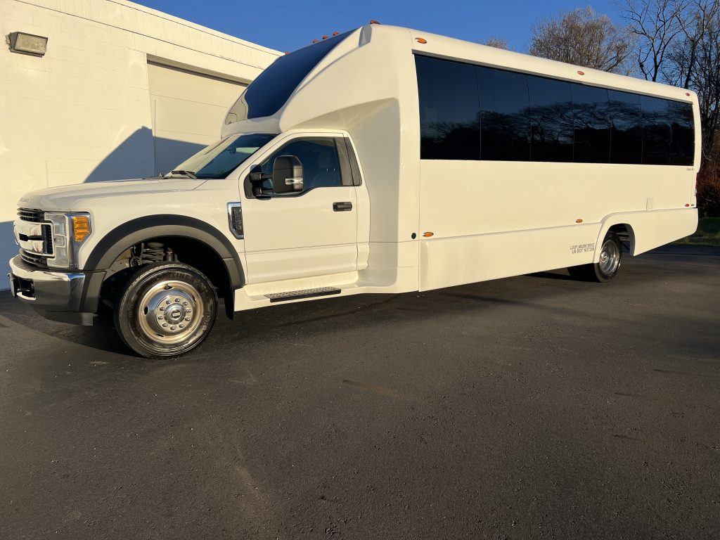 Ford limo bus party bus 24 passenger white