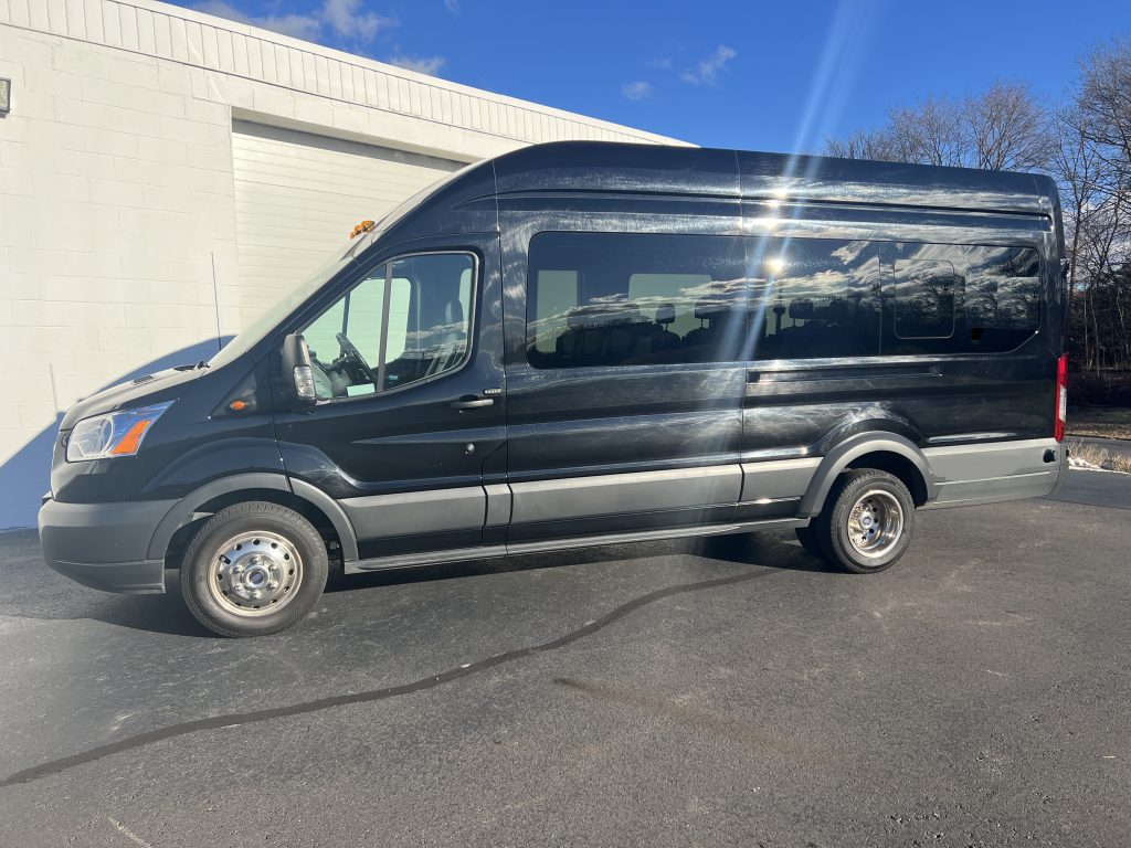 Ford transit 14 passenger shuttle van black