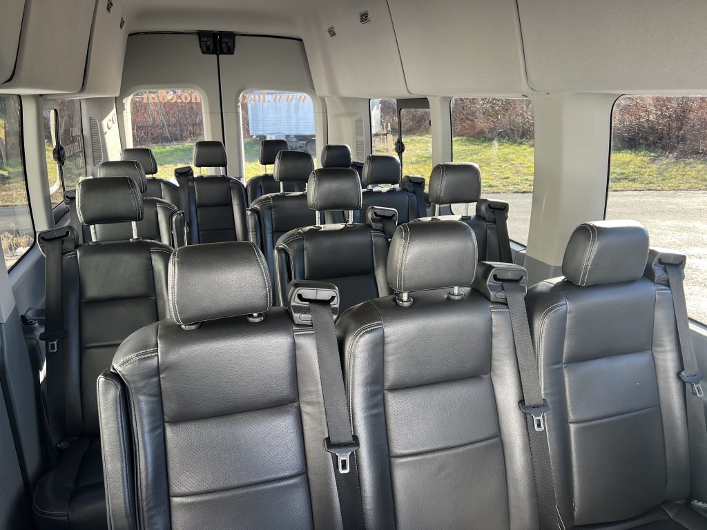Ford Transit shuttle van interior